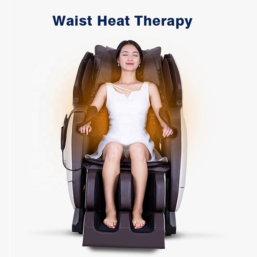 Home Office Cheap Price Full Body PU Leather Electric Small Heat Therapy Irest Recliner 3D SL Track Zero Gravity Massage Chair