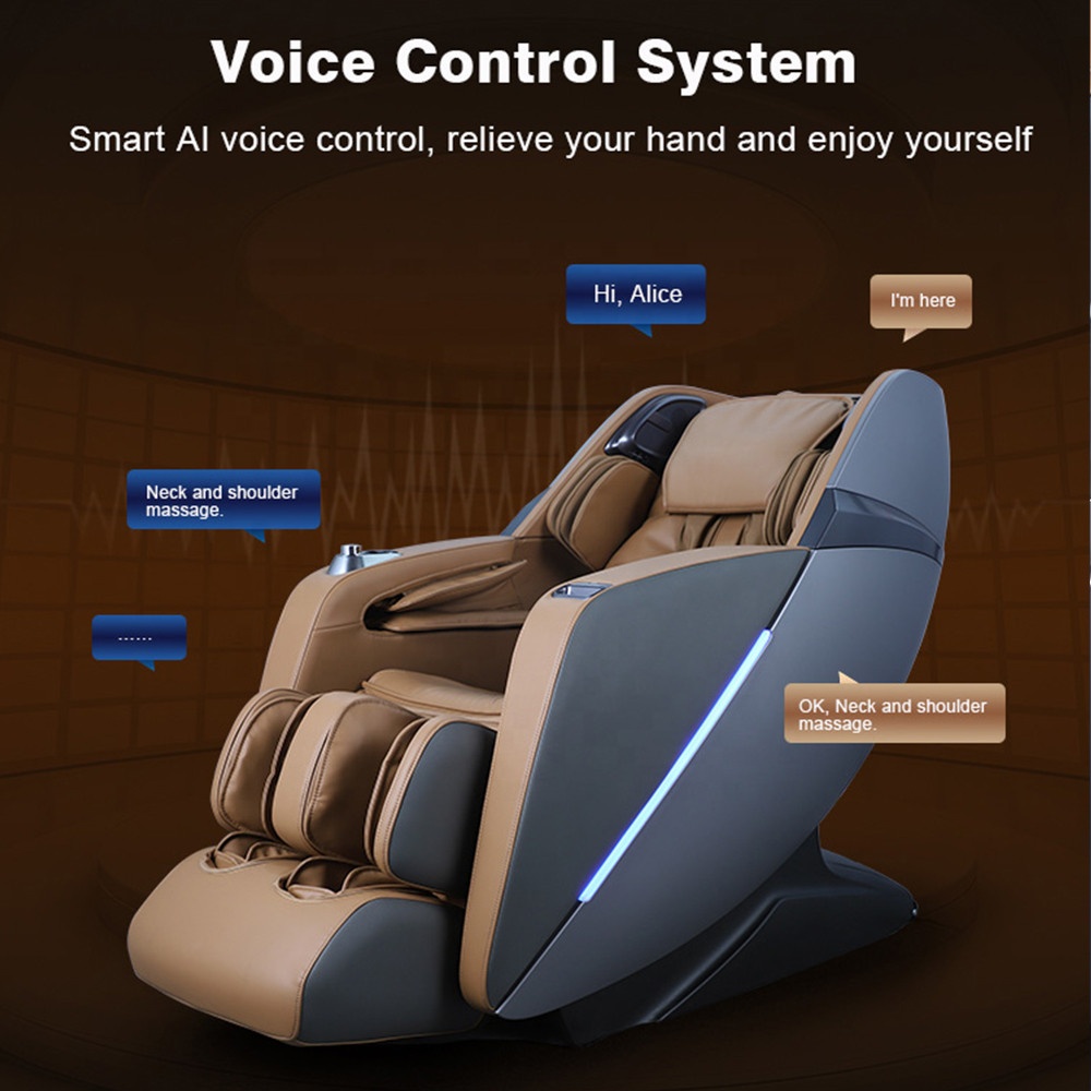 Full Body 3D Hand Electric AI Smart Recliner SL Track Zero Gravity Shiatsu 4D Massage Chair with Speaker