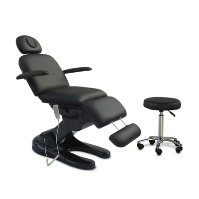 Black Adjustable Electric Massage Table Cosmetic Facial Chair