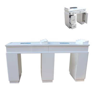 KANGZHIMEI wholesale nail table desk white with dust fan