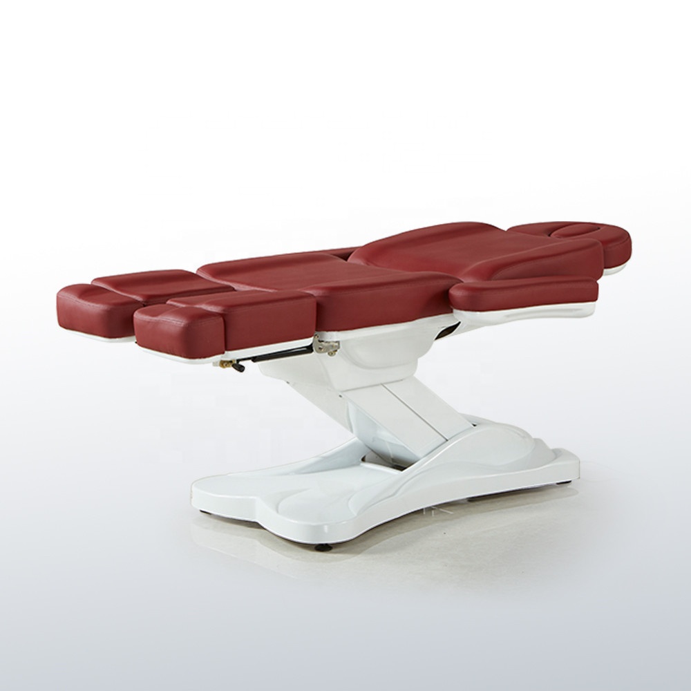 Electric Tattoo Podiatry Chair Red Facial Bed