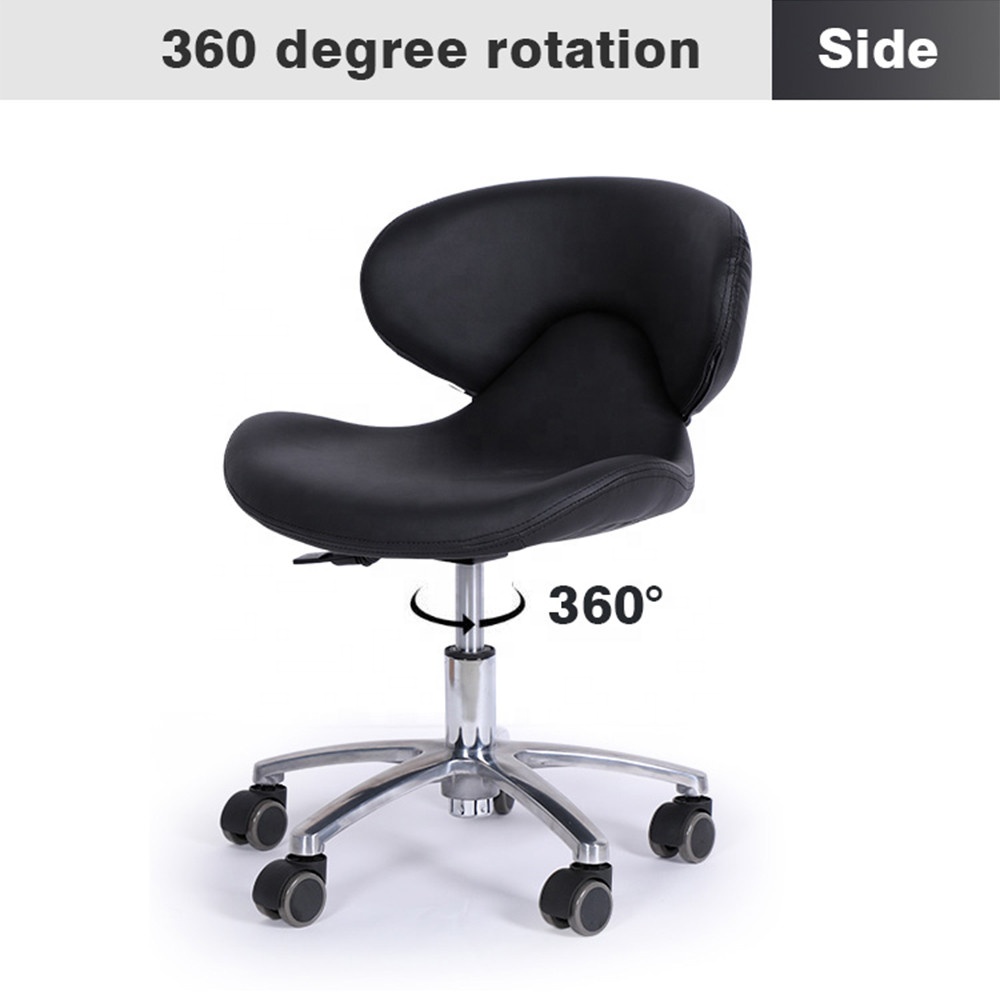 Modern Cheap Beauty Salon Furniture Adjustable Hydraulic Rotating Pedicure Technician Stool Chair with Wheels