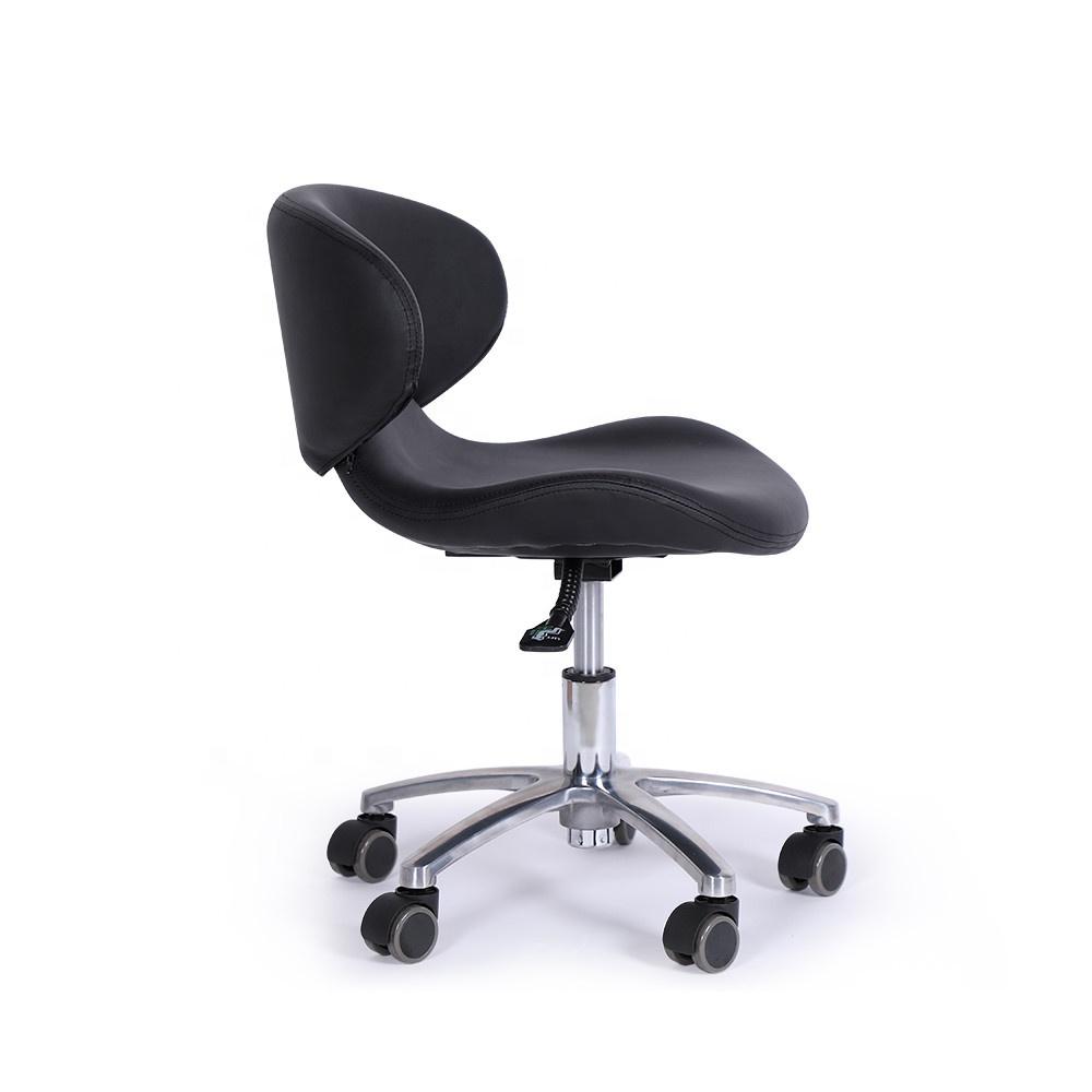 Modern Cheap Beauty Salon Furniture Adjustable Hydraulic Rotating Pedicure Technician Stool Chair with Wheels