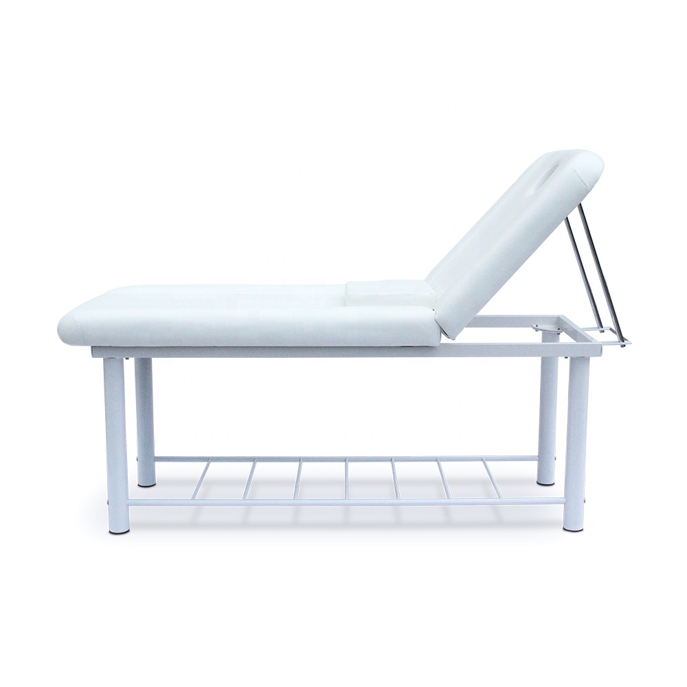Cheap Metal Frame Manual Massage Treatment Table Spa Bed with Backrest
