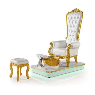European Royal Baroque Style Beauty Nail Salon Modern Luxury High Back Foot Spa Tufted Sofa Queen Throne Pedicure Chair