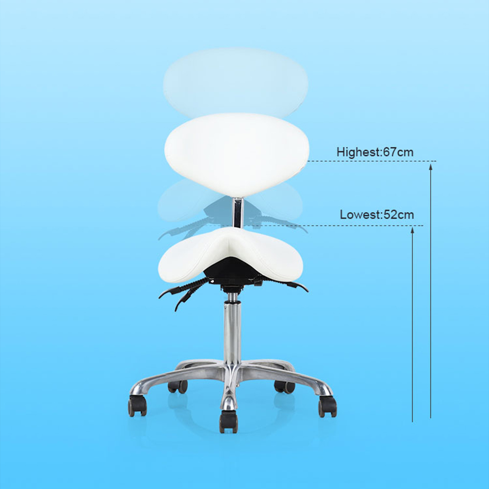 Adjustable Saddle Stool Chair with Back Support - Kangmei