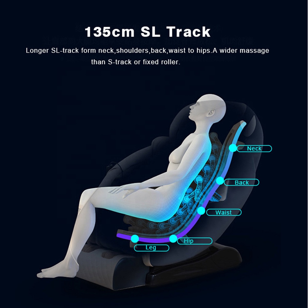 2022 Home Luxury Cheap Price Full Body 3D Hand Electric Smart Heat Irest Recliner SL Track Zero Gravity Shiatsu 4D Massage Chair