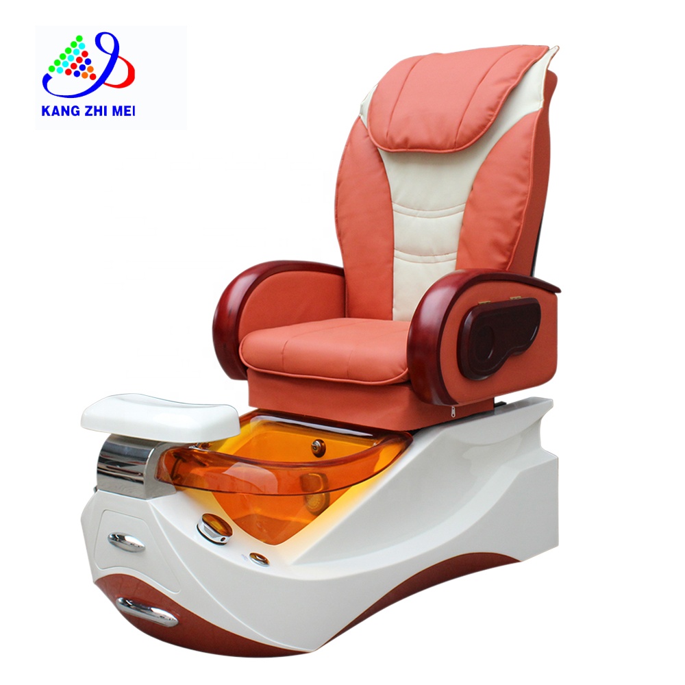 Red Pipeless Pedicure Spa Chair - Kangmei