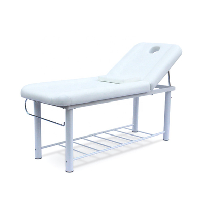 Cheap Metal Frame Manual Massage Treatment Table Spa Bed with Backrest