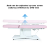 Luxury Beauty Spa Salon Furniture Full Body Treatment Cosmetic Eyelash 3 Electric Motor Extension Pink Facial Table Massage Bed